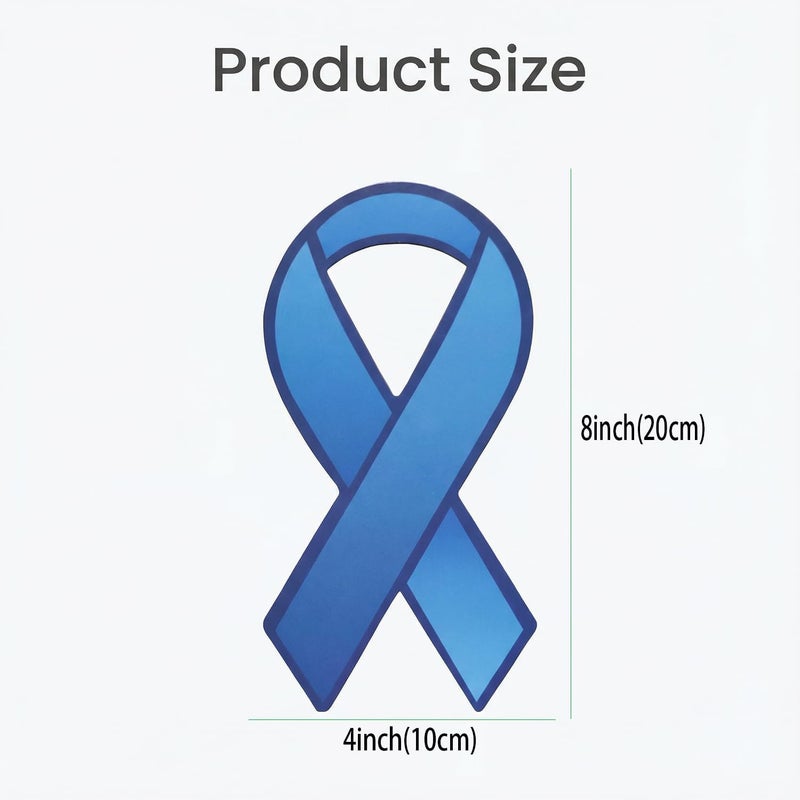 cogont 100pcs Dark Blue Awareness Donation Ribbon Cutouts for Colon Cancer Awareness Charity Fundraiser Support Events Supplies (Dark Blue) - Image 2